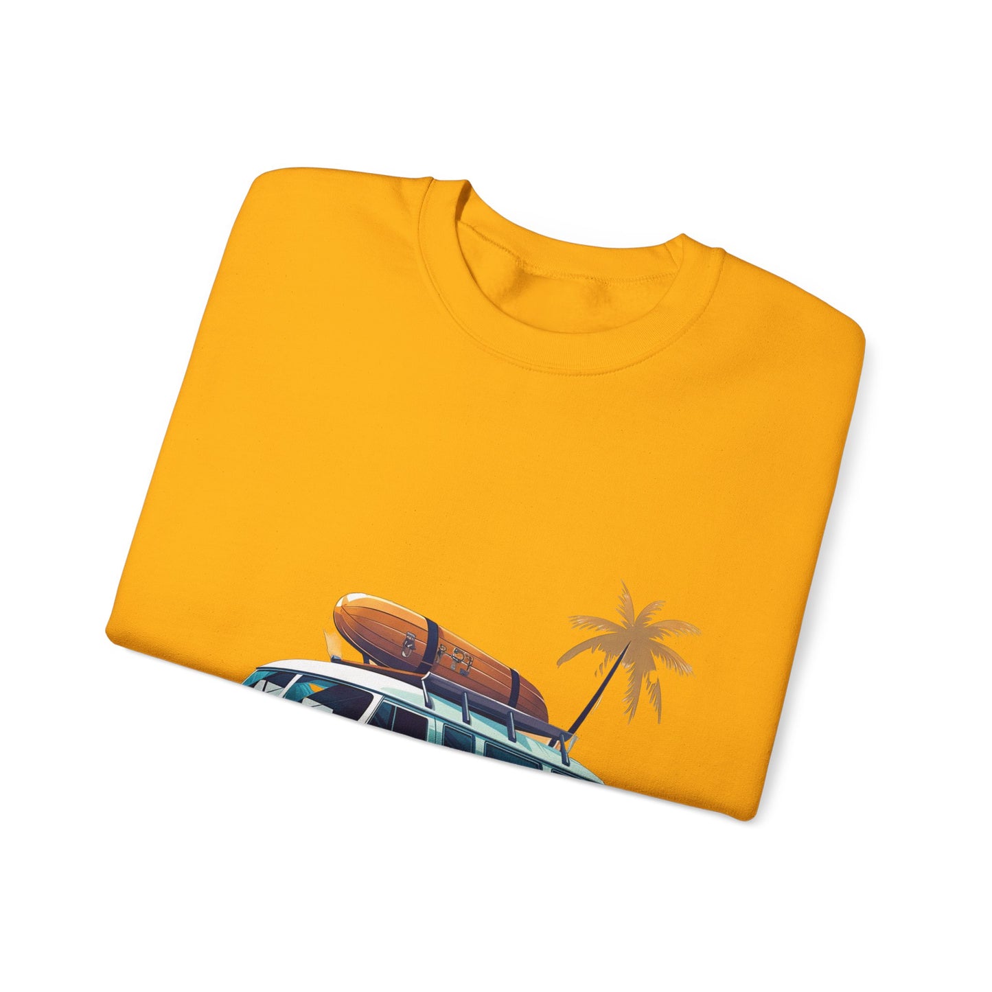 Retro Surf Van - Unisex Heavy Blend™ Crewneck Sweatshirt