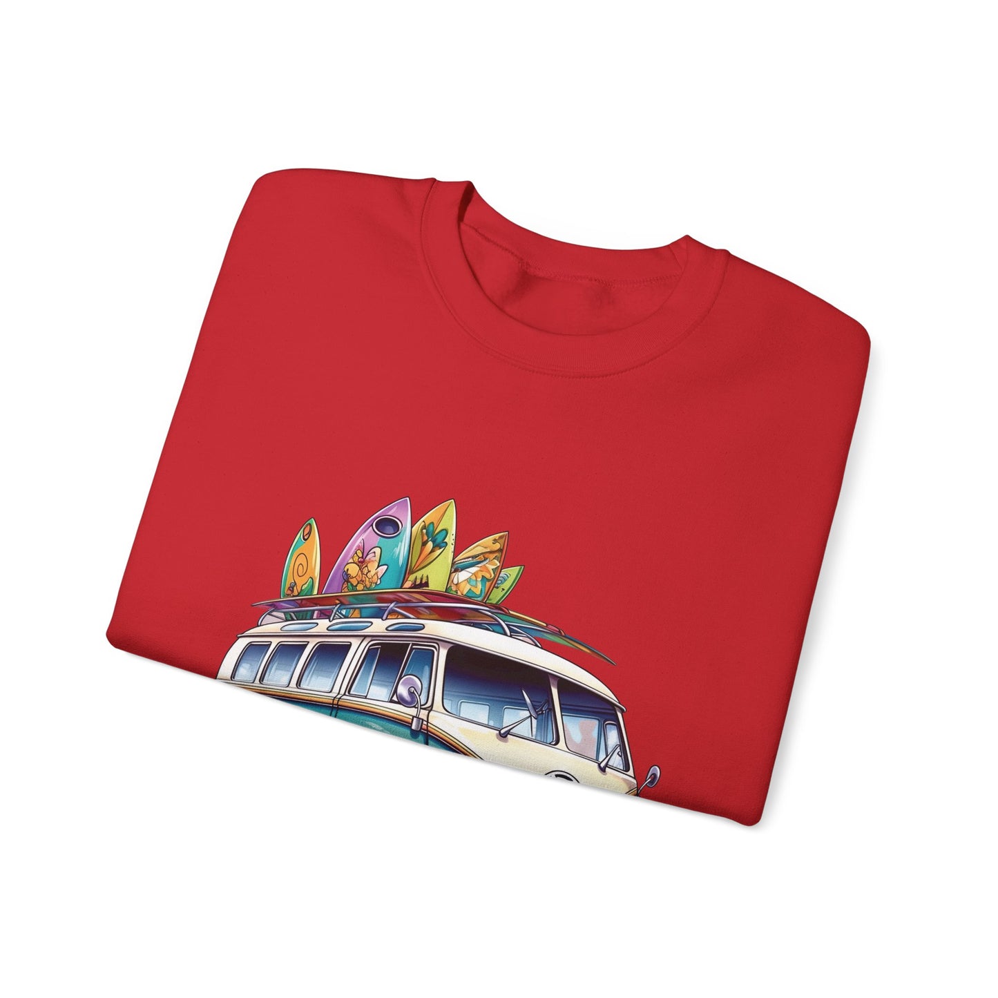 Retro Surf Van - Unisex Heavy Blend™ Crewneck Sweatshirt