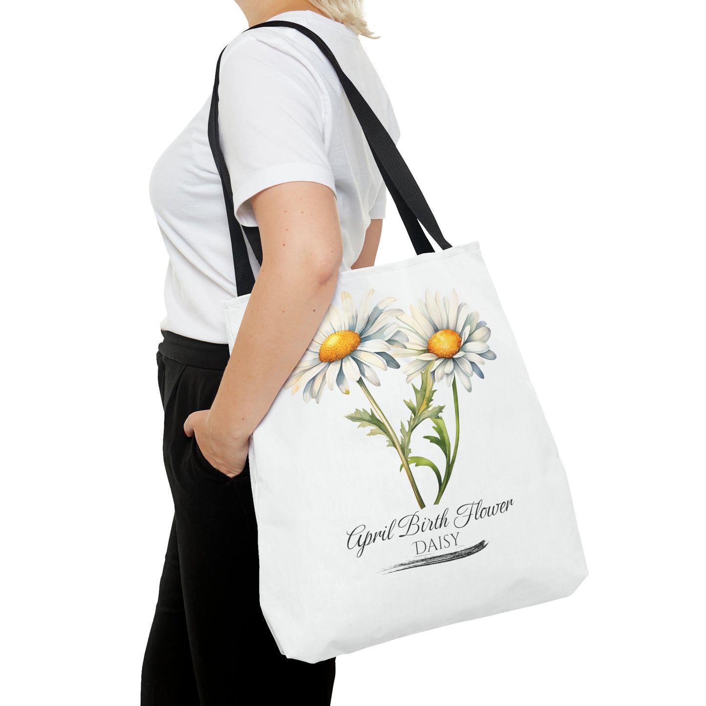 April Birth Flower: Daisy - Tote Bag (AOP)