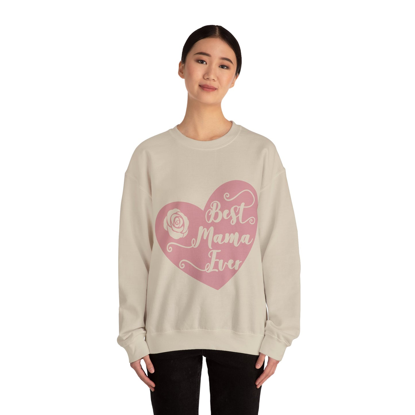 Best Mom Ever Heart - Unisex Heavy Blend™ Crewneck Sweatshirt