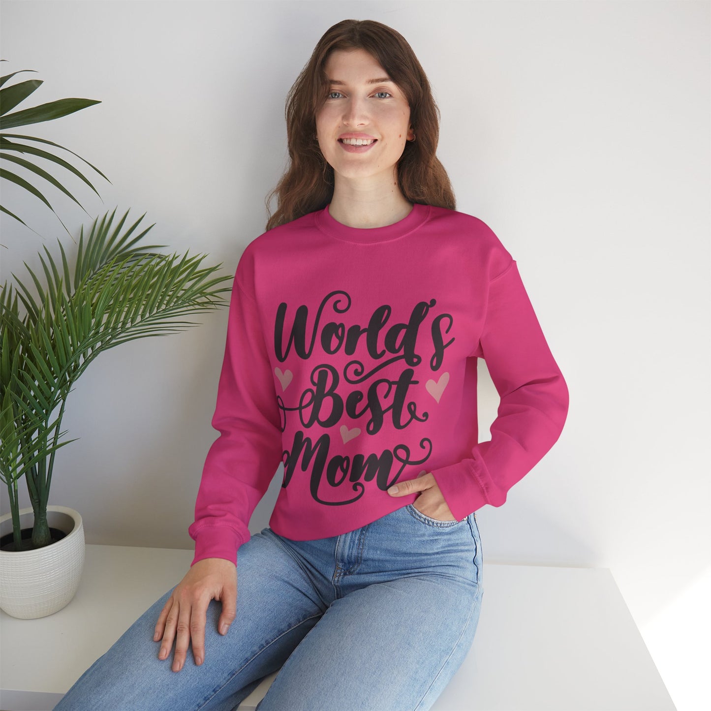 World Best Mom - Unisex Heavy Blend™ Crewneck Sweatshirt