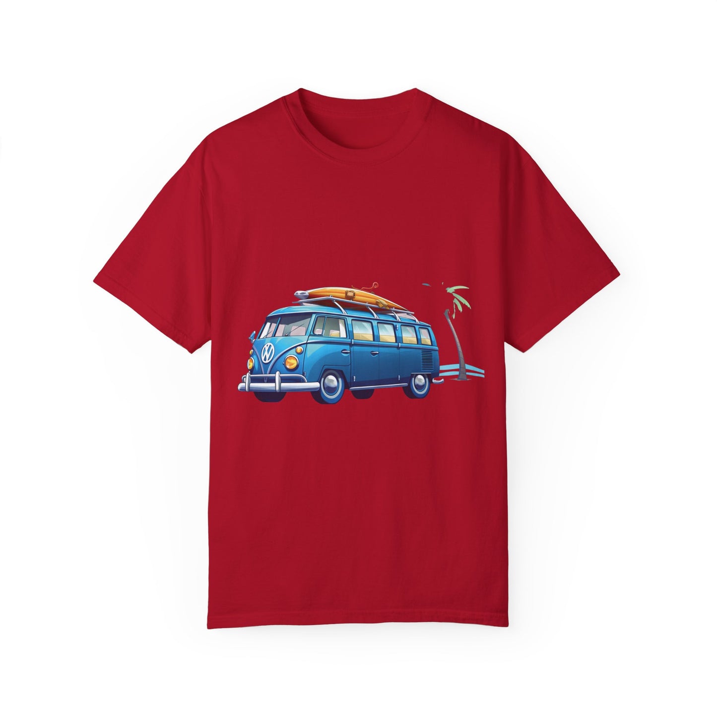 Retro Surf Van: Unisex Garment-Dyed T-shirt