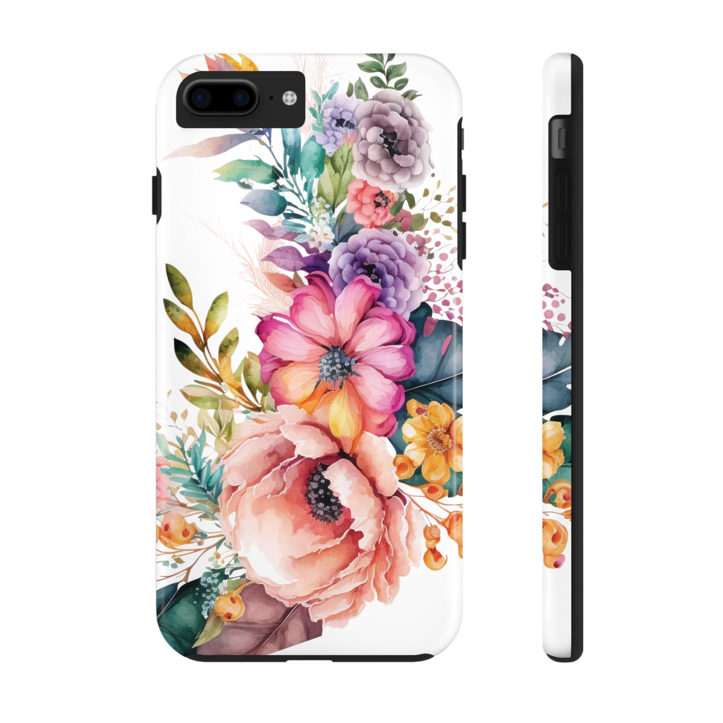 Tough Phone Cases: Watercolor Flowers