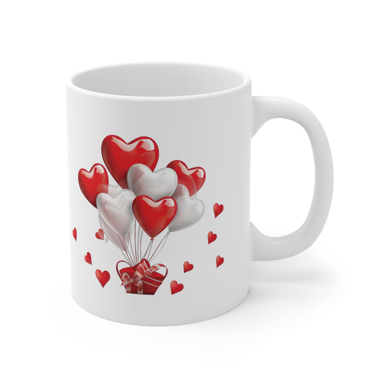 Valentine's Heart Basket: Ceramic Mug 11oz