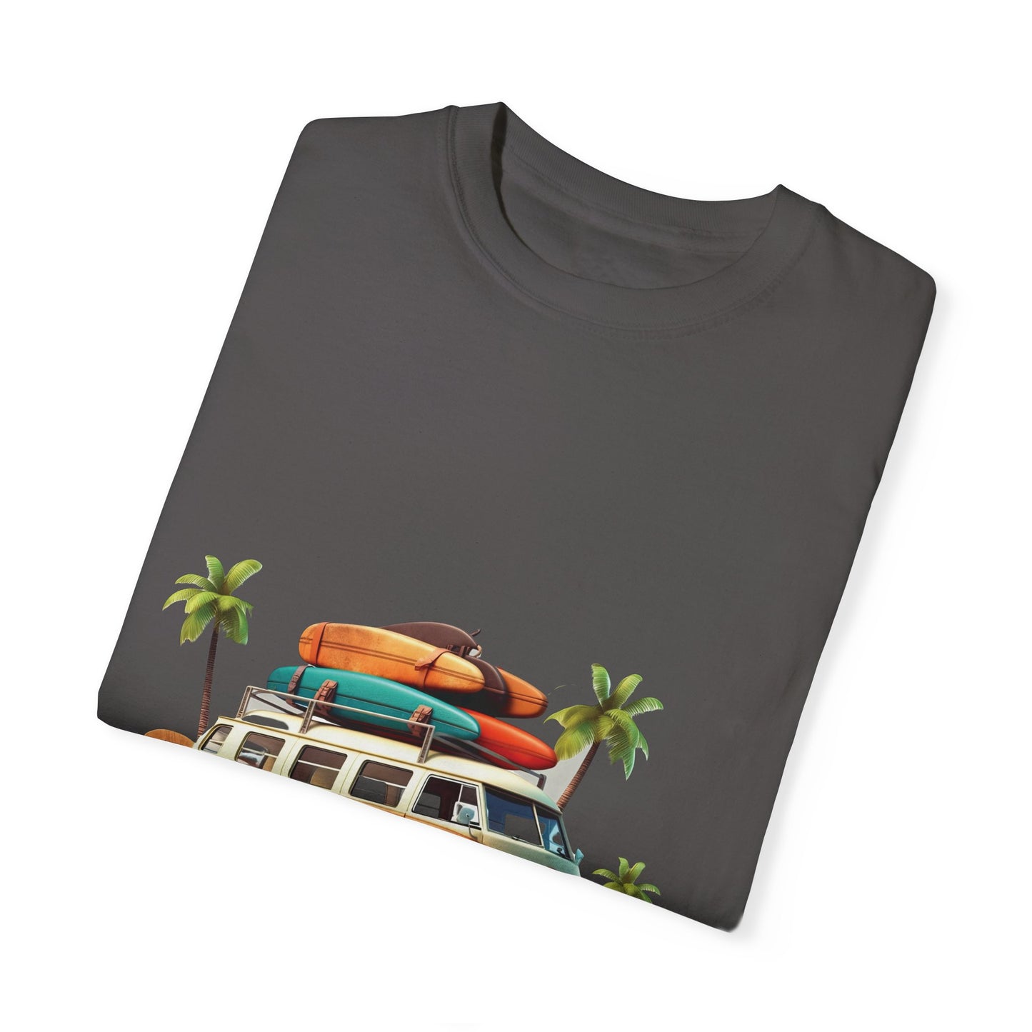 Retro Surf Van: Unisex Garment-Dyed T-shirt