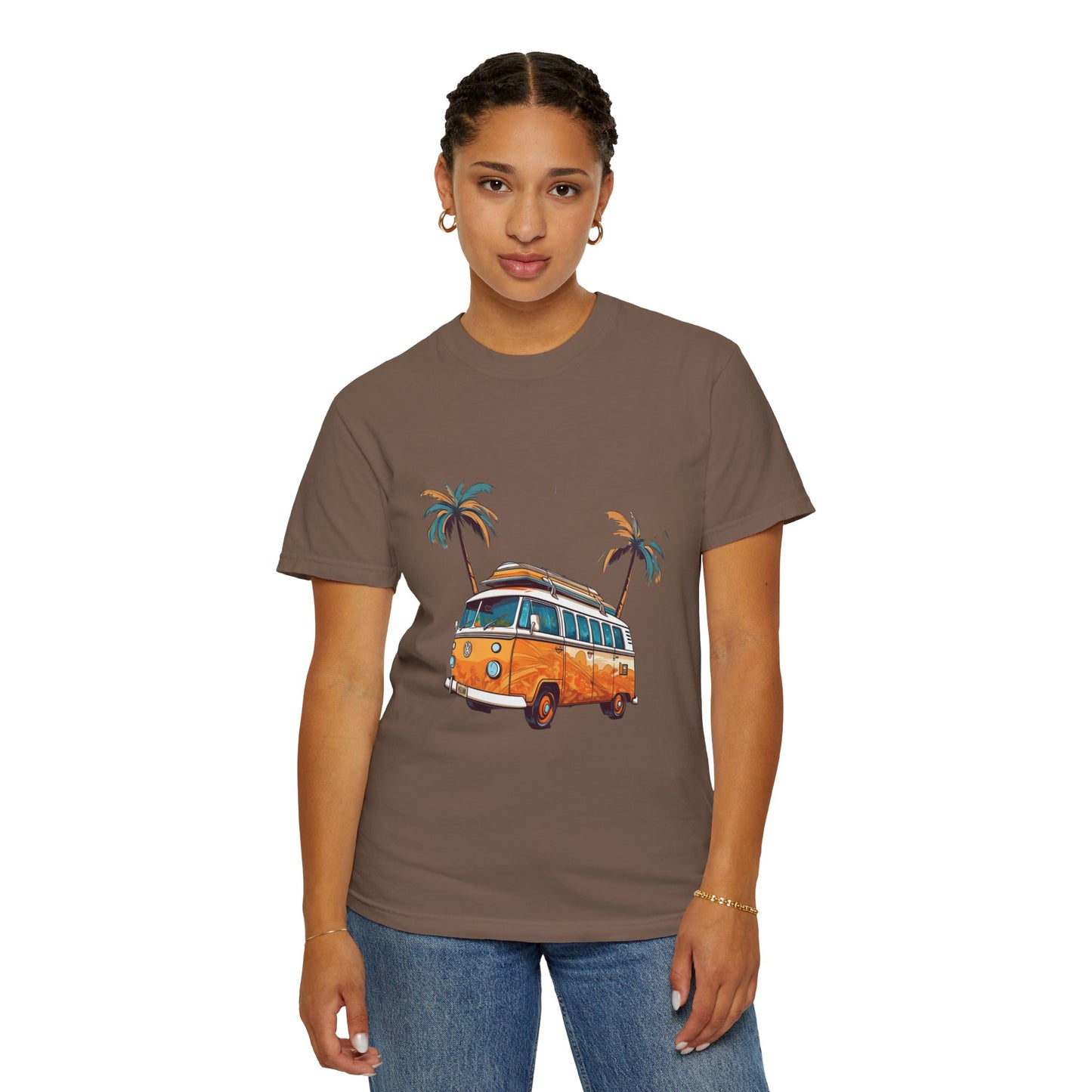 Retro Surf Van: Unisex Garment-Dyed T-shirt