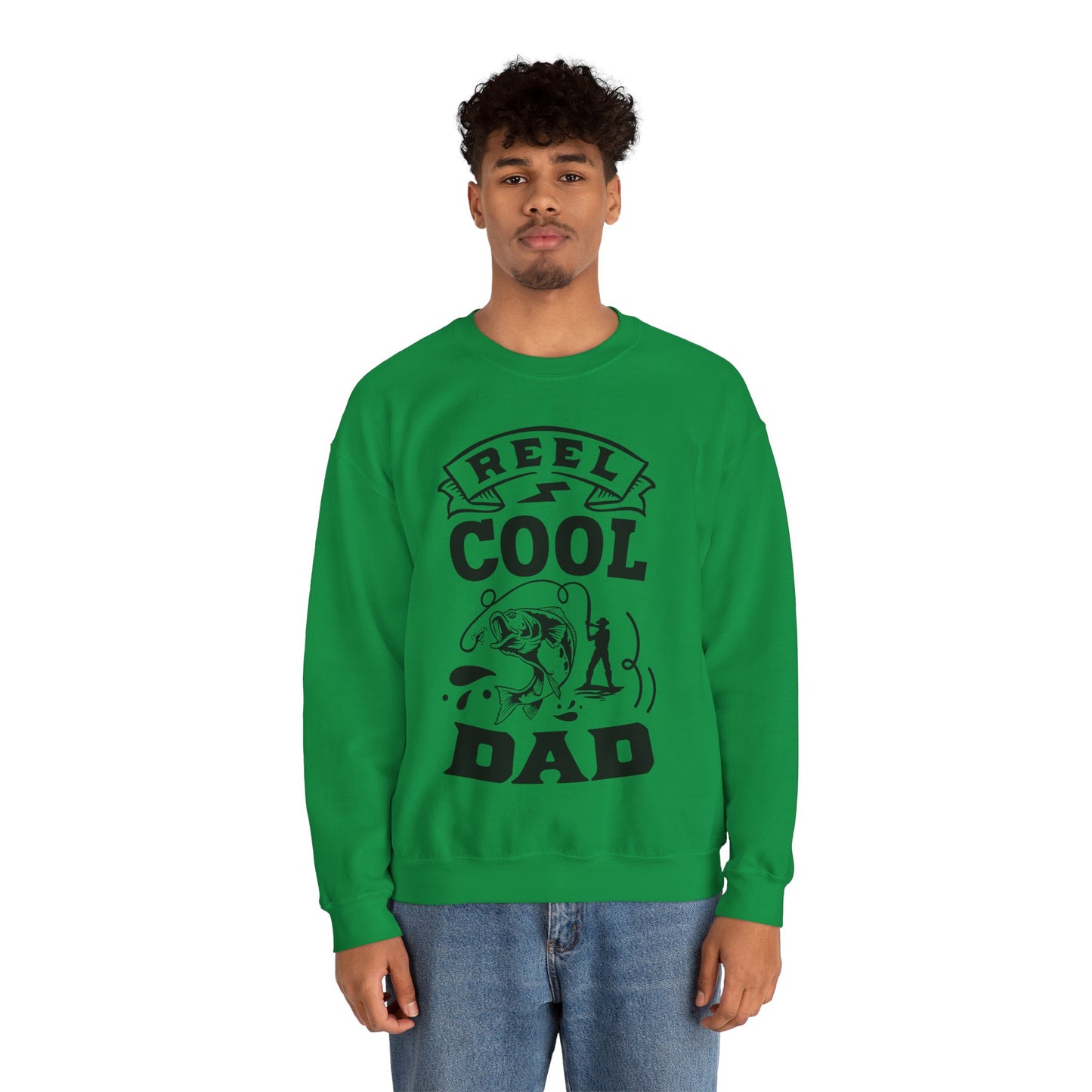 Reel cool dad - Unisex Heavy Blend™ Crewneck Sweatshirt