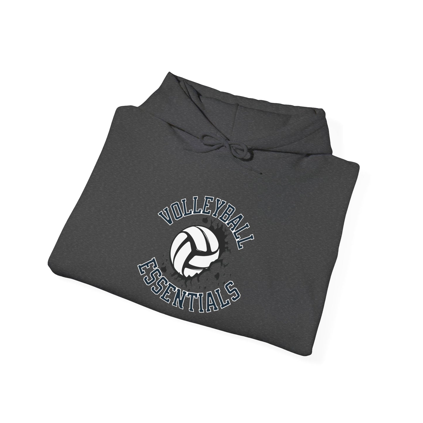 Volleyball Essentials Hoodie, Unisex Heavy Blend Sweatshirt for Players, Sporty Gift, Workout Wear, Casual Comfort