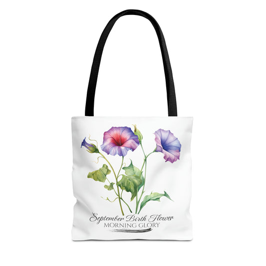 September Birth Flower: Morning Glory - Tote Bag (AOP)