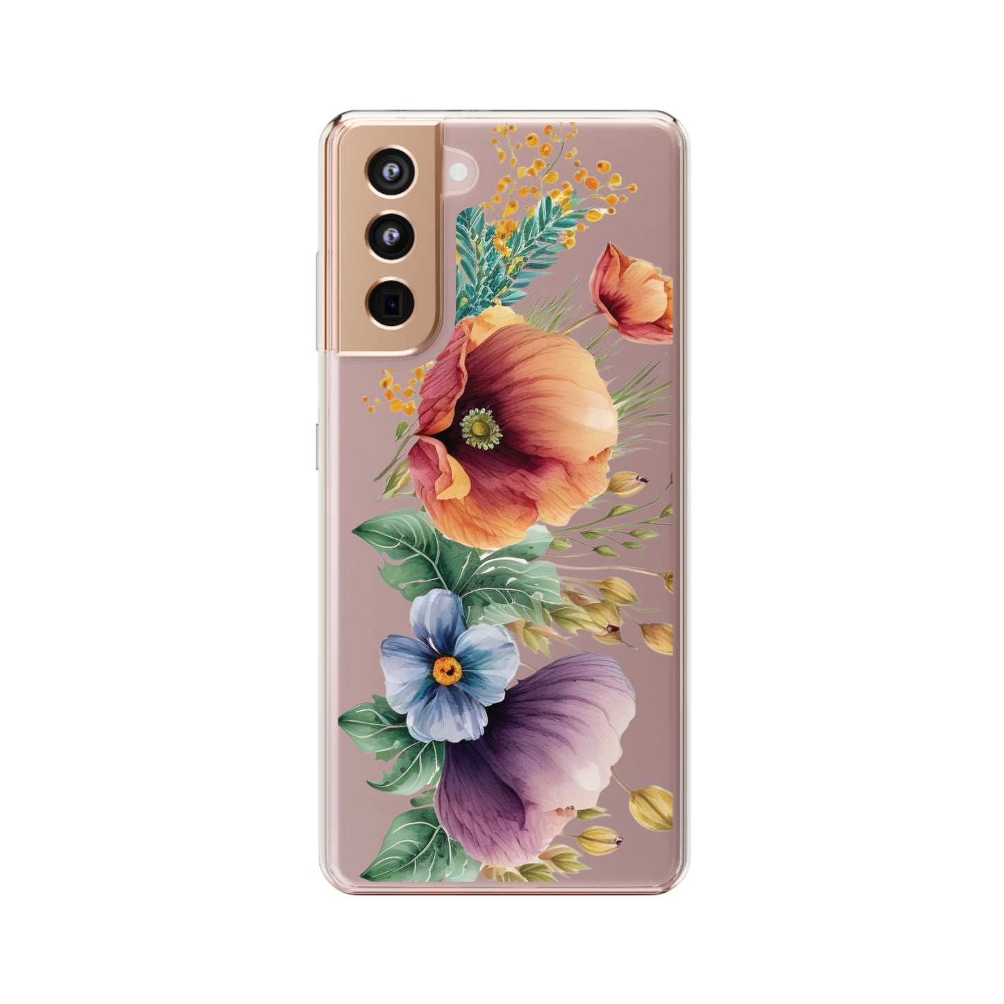 Clear Phone Cases: Watercolor Floral Pattern