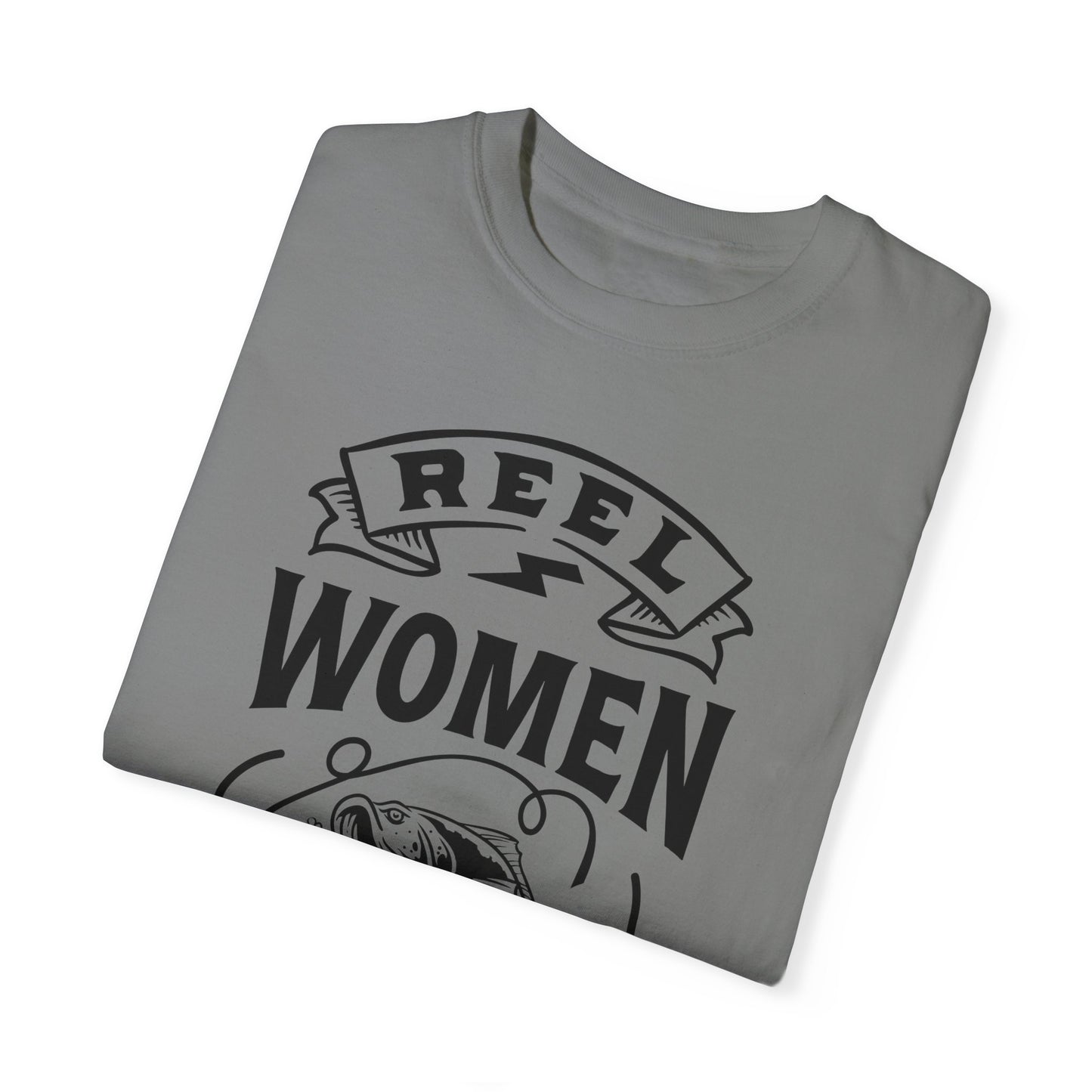 Reel women fish: Unisex Garment-Dyed T-shirt