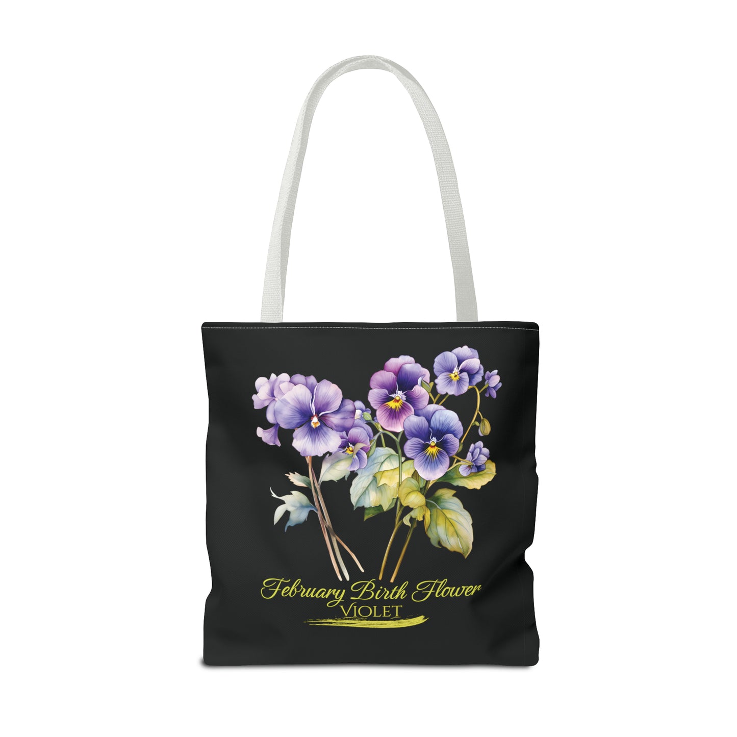 February Birth Flower: Violet - Tote Bag (AOP)