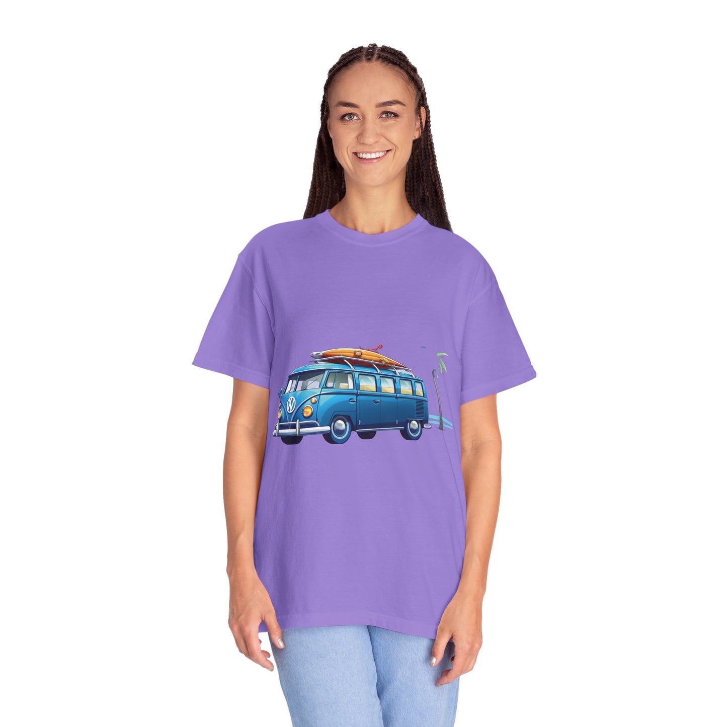 Retro Surf Van: Unisex Garment-Dyed T-shirt