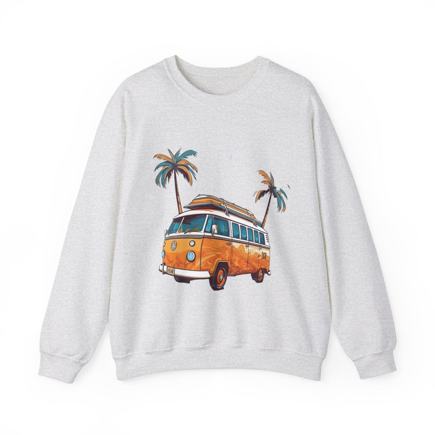 Retro Surf Van - Unisex Heavy Blend™ Crewneck Sweatshirt