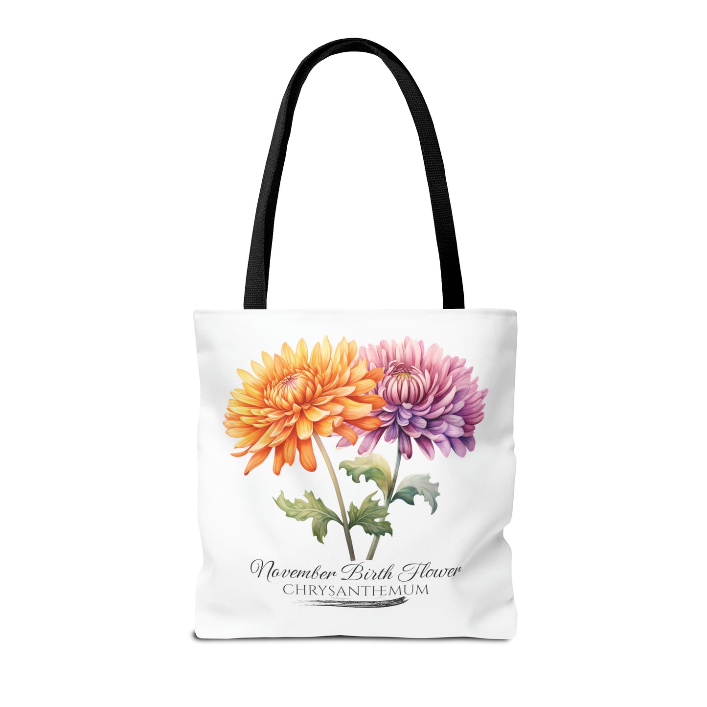 November Birth Flower: Chrysanthemum - Tote Bag (AOP)