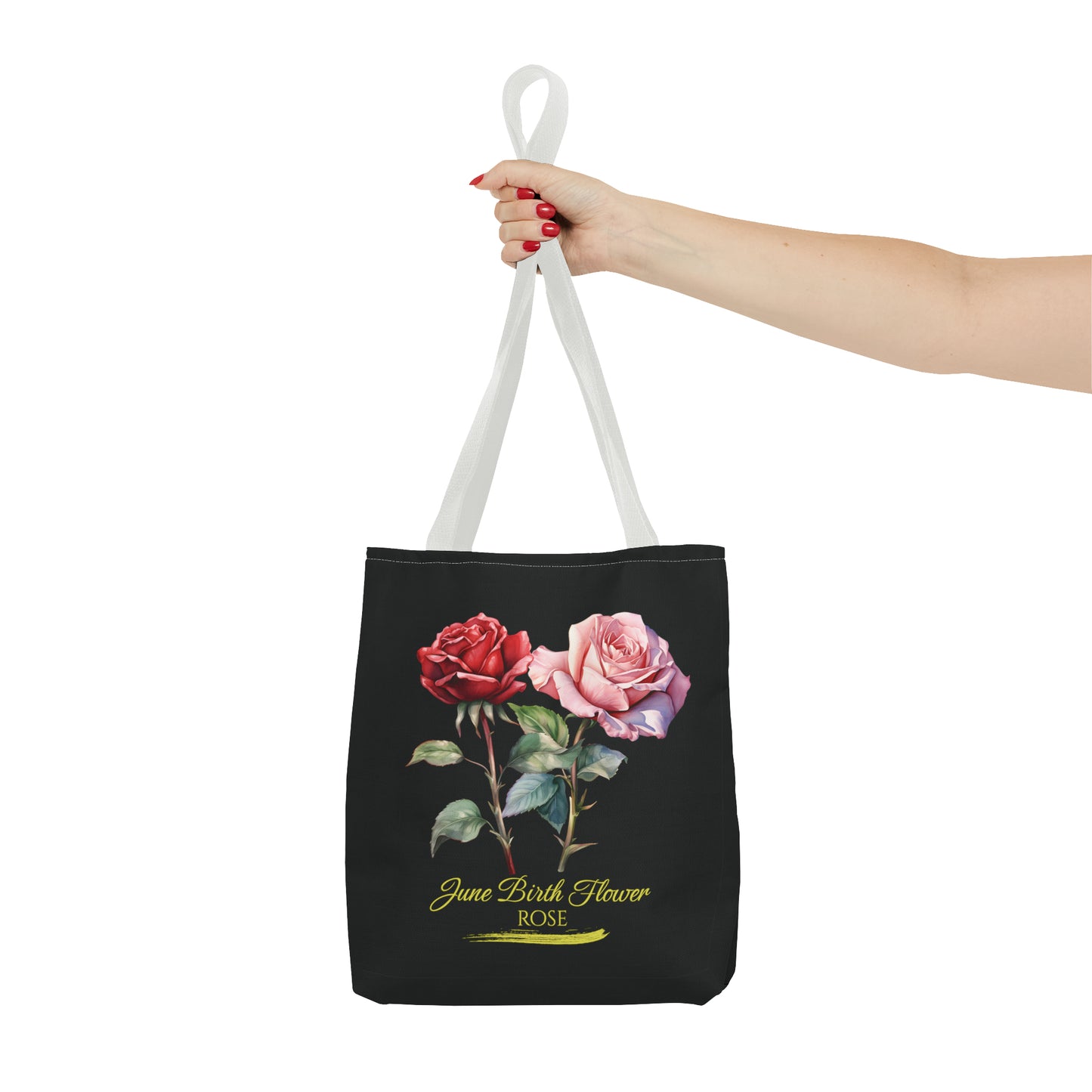 June Birth Flower: Rose - Tote Bag (AOP)