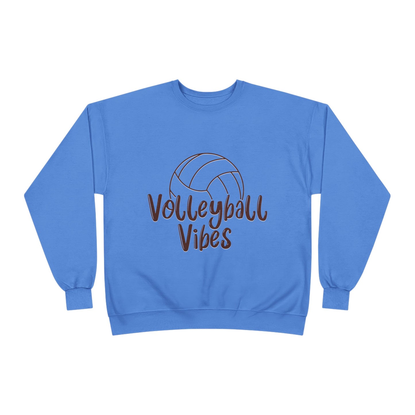 Unisex Volleyball Vibes Crewneck Sweatshirt, Trendy Sports Apparel, Cozy Gift for Athletes, Volleyball Lover's Gear, Eco-Friendly Fashion