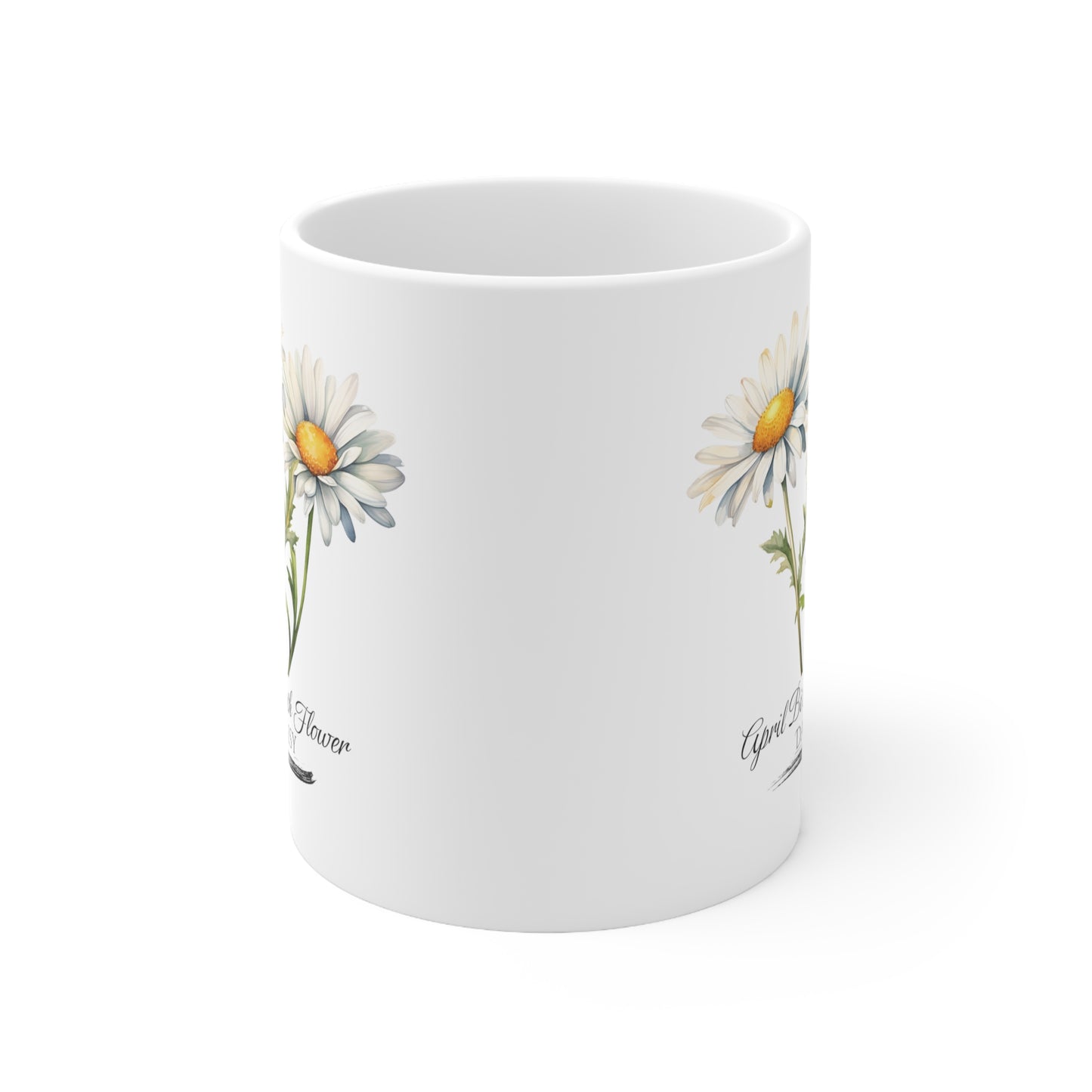 April Birth Flower (Daisy): Ceramic Mug 11oz