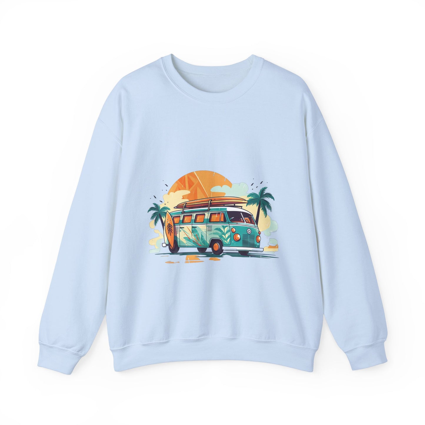 Retro Surf Van - Unisex Heavy Blend™ Crewneck Sweatshirt