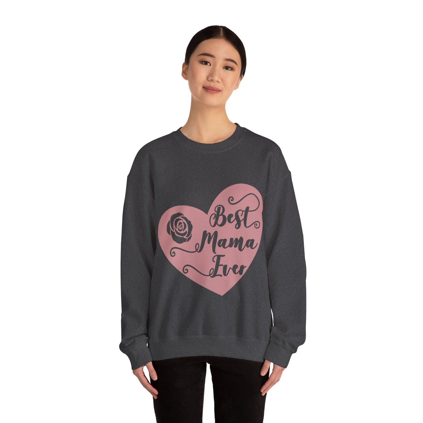 Best Mom Ever Heart - Unisex Heavy Blend™ Crewneck Sweatshirt