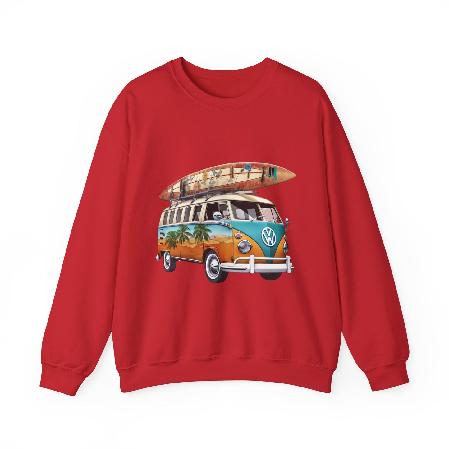 Retro Surf Van - Unisex Heavy Blend™ Crewneck Sweatshirt