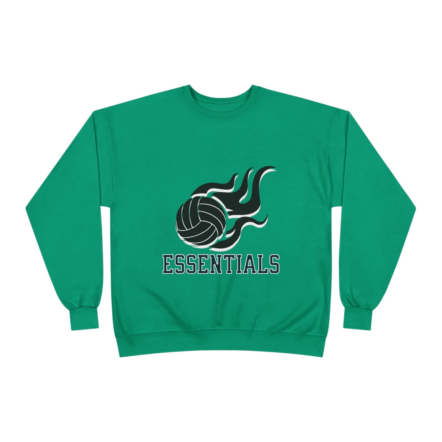 Volleyball Essentials Crewneck Sweatshirt - Unisex Eco-Friendly, Sportswear, Athletic Casual, Team Spirit, Gift for Sports Lovers