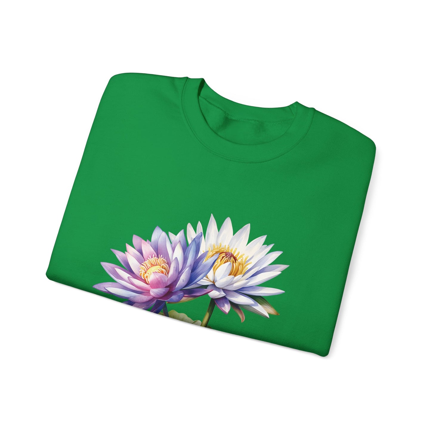 July Birth Flower (Water Lily) - Unisex Heavy Blend™ Crewneck Sweatshirt