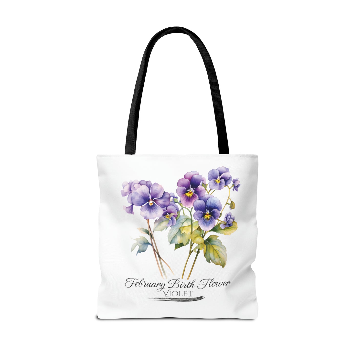 February Birth Flower: Violet - Tote Bag (AOP)