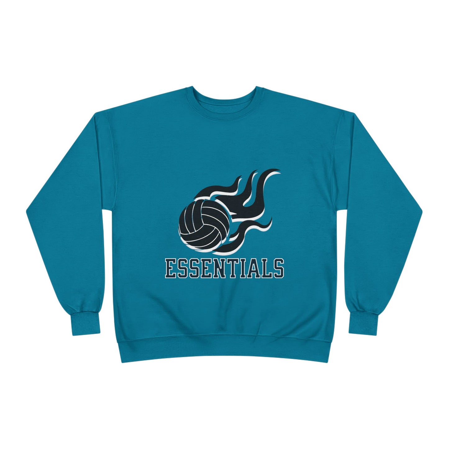 Volleyball Essentials Crewneck Sweatshirt - Unisex Eco-Friendly, Sportswear, Athletic Casual, Team Spirit, Gift for Sports Lovers