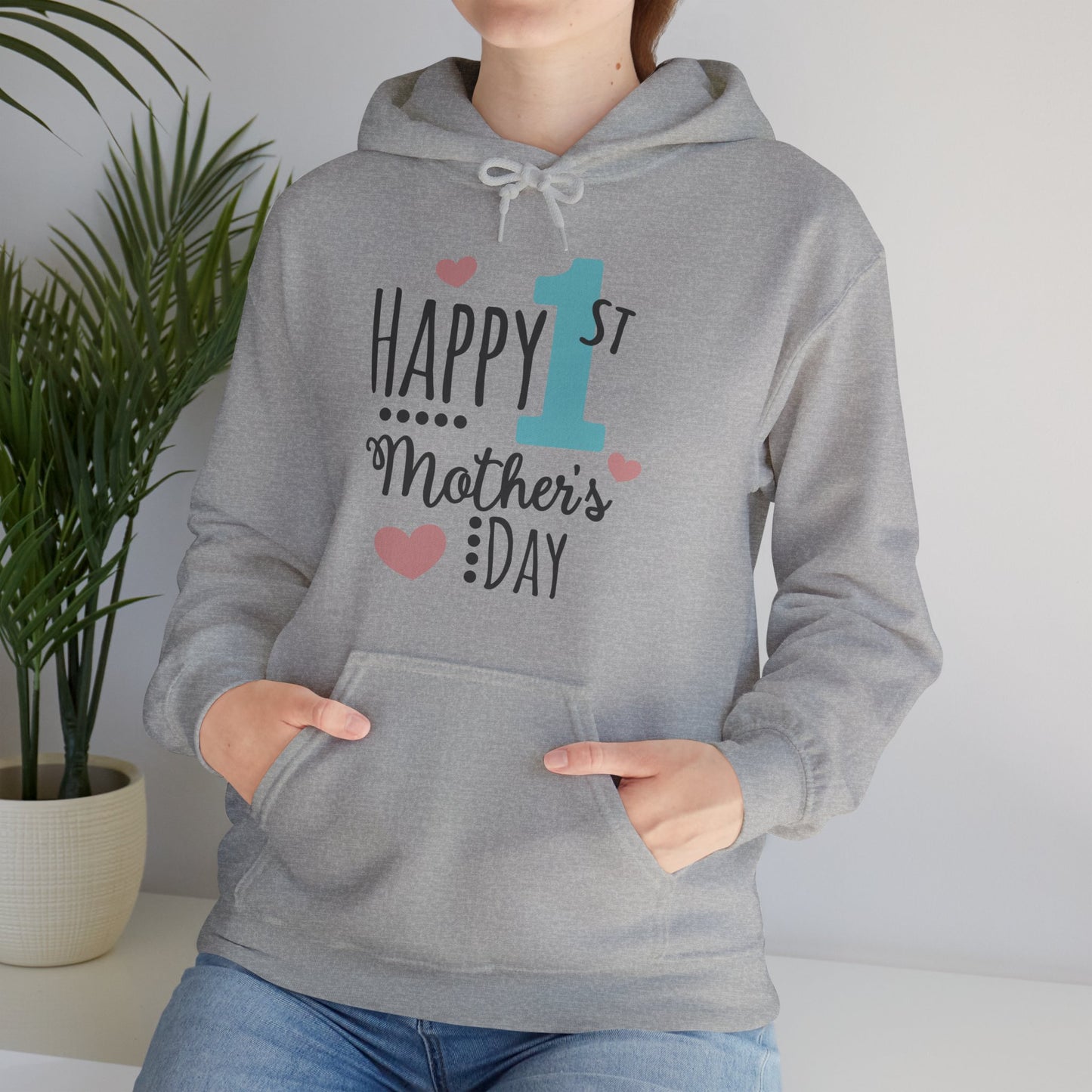 Happy 1st Mother's Day - Unisex Heavy Blend™ Hooded Sweatshirt