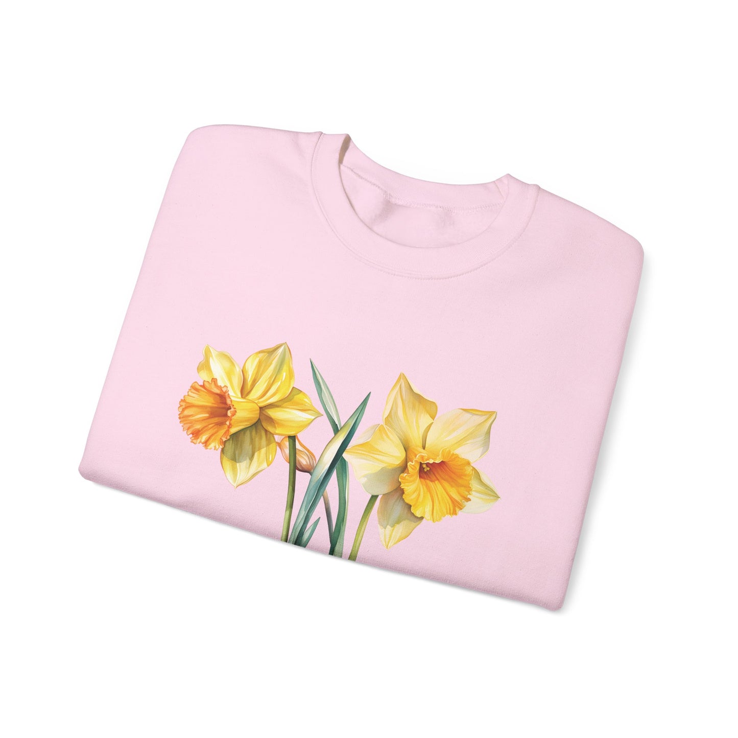 March Birth Flower (Daffodil) - Unisex Heavy Blend™ Crewneck Sweatshirt