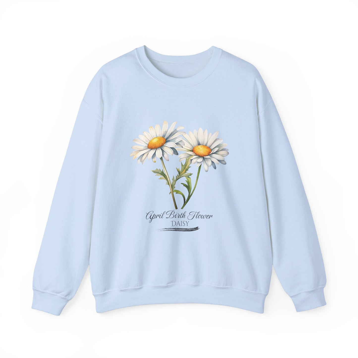 April Birth Flower (Daisy) - Unisex Heavy Blend™ Crewneck Sweatshirt