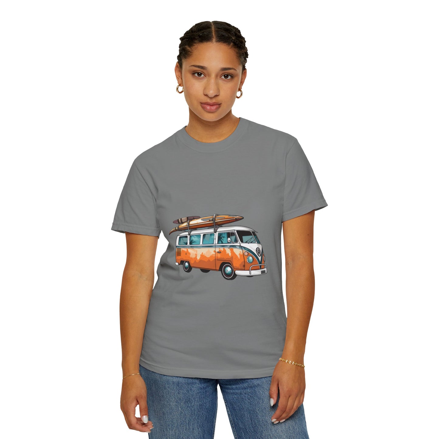 Retro Surf Van: Unisex Garment-Dyed T-shirt