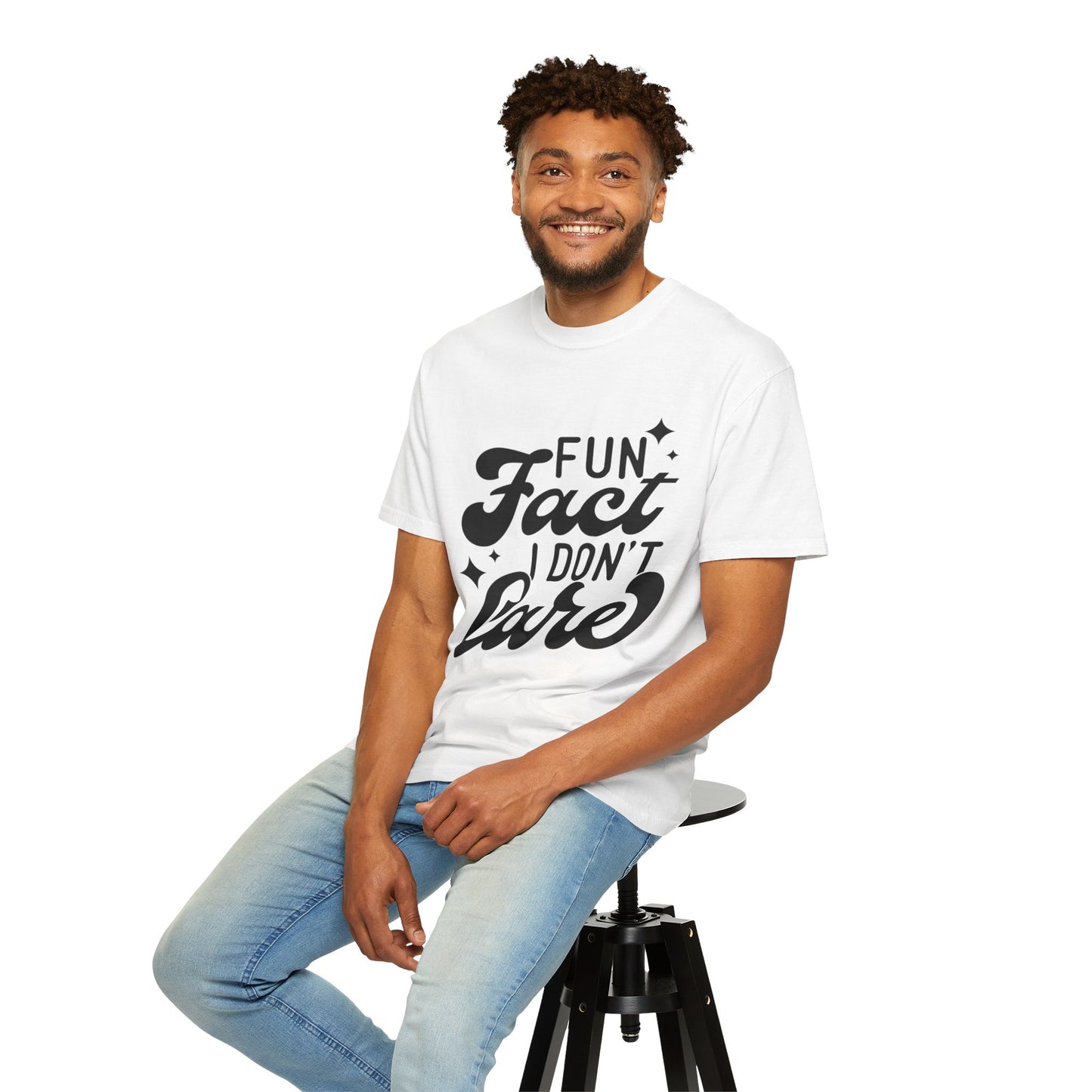 Fun fact - I don't care - Unisex Garment-Dyed T-shirt