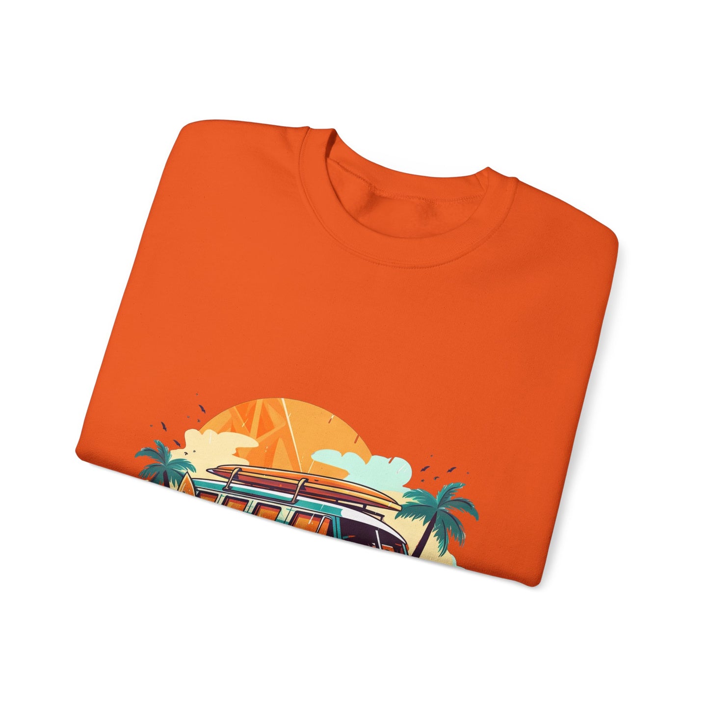 Retro Surf Van - Unisex Heavy Blend™ Crewneck Sweatshirt