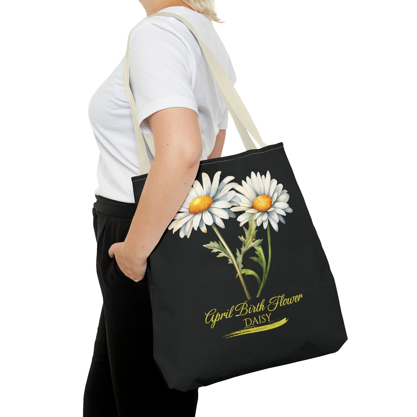 April Birth Flower: Daisy - Tote Bag (AOP)