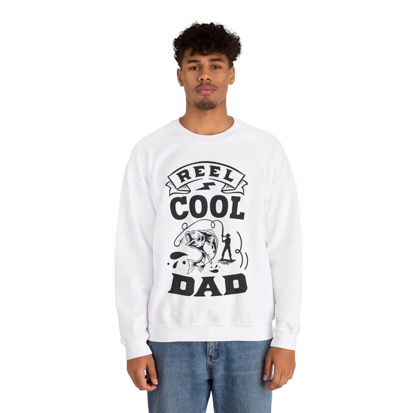 Reel cool dad - Unisex Heavy Blend™ Crewneck Sweatshirt