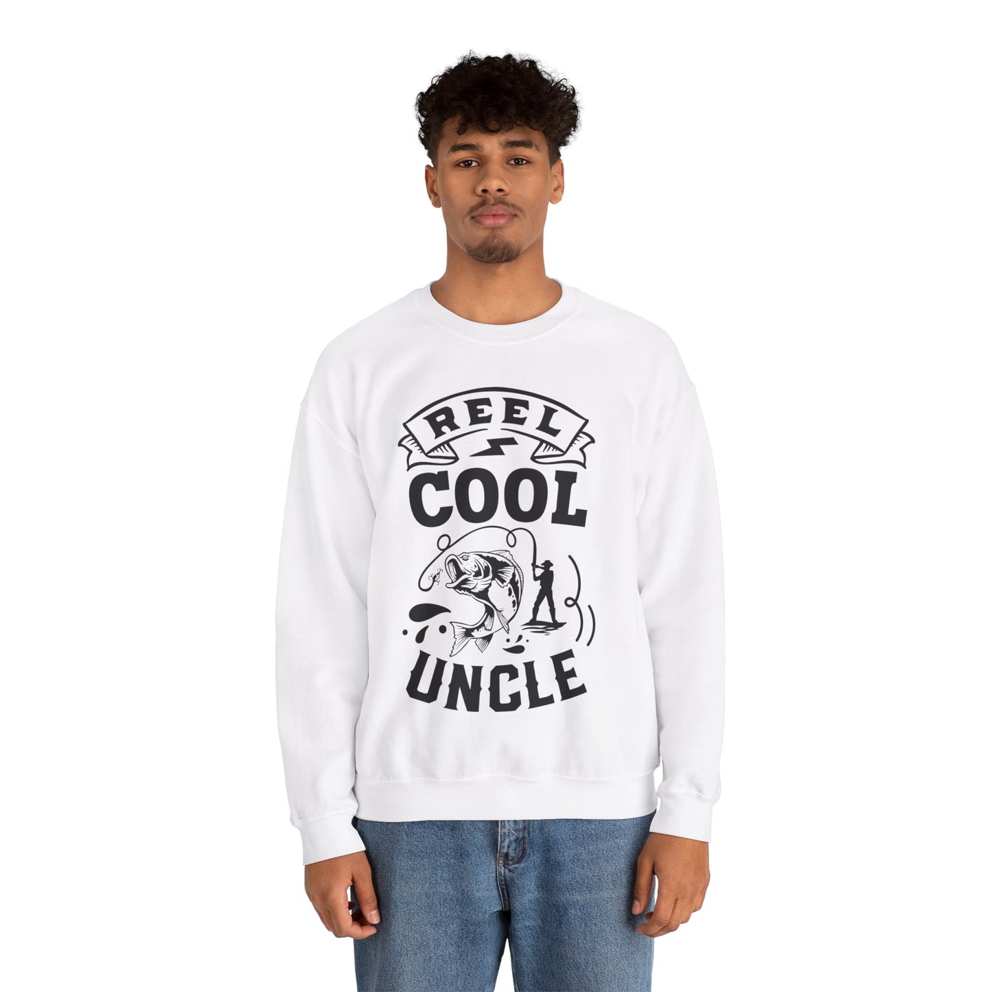 Reel cool uncle - Unisex Heavy Blend™ Crewneck Sweatshirt