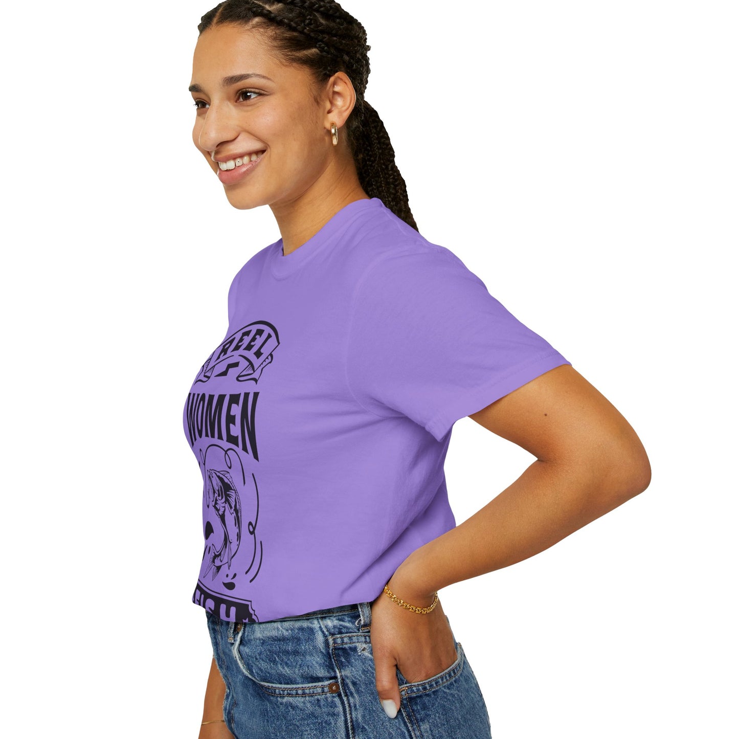 Reel women fish: Unisex Garment-Dyed T-shirt