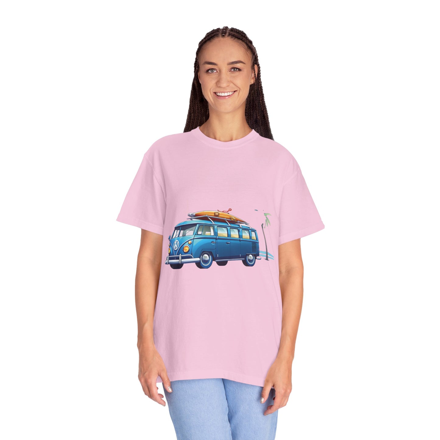 Retro Surf Van: Unisex Garment-Dyed T-shirt