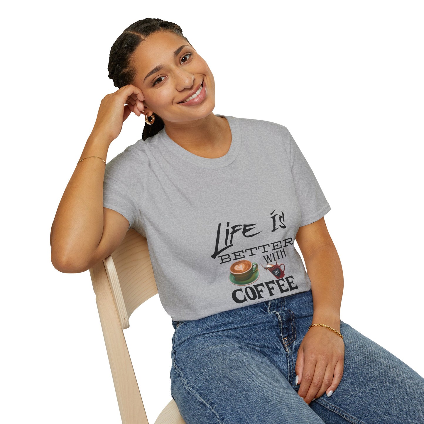 Life Is Better With Coffee - Unisex Softstyle T-Shirt