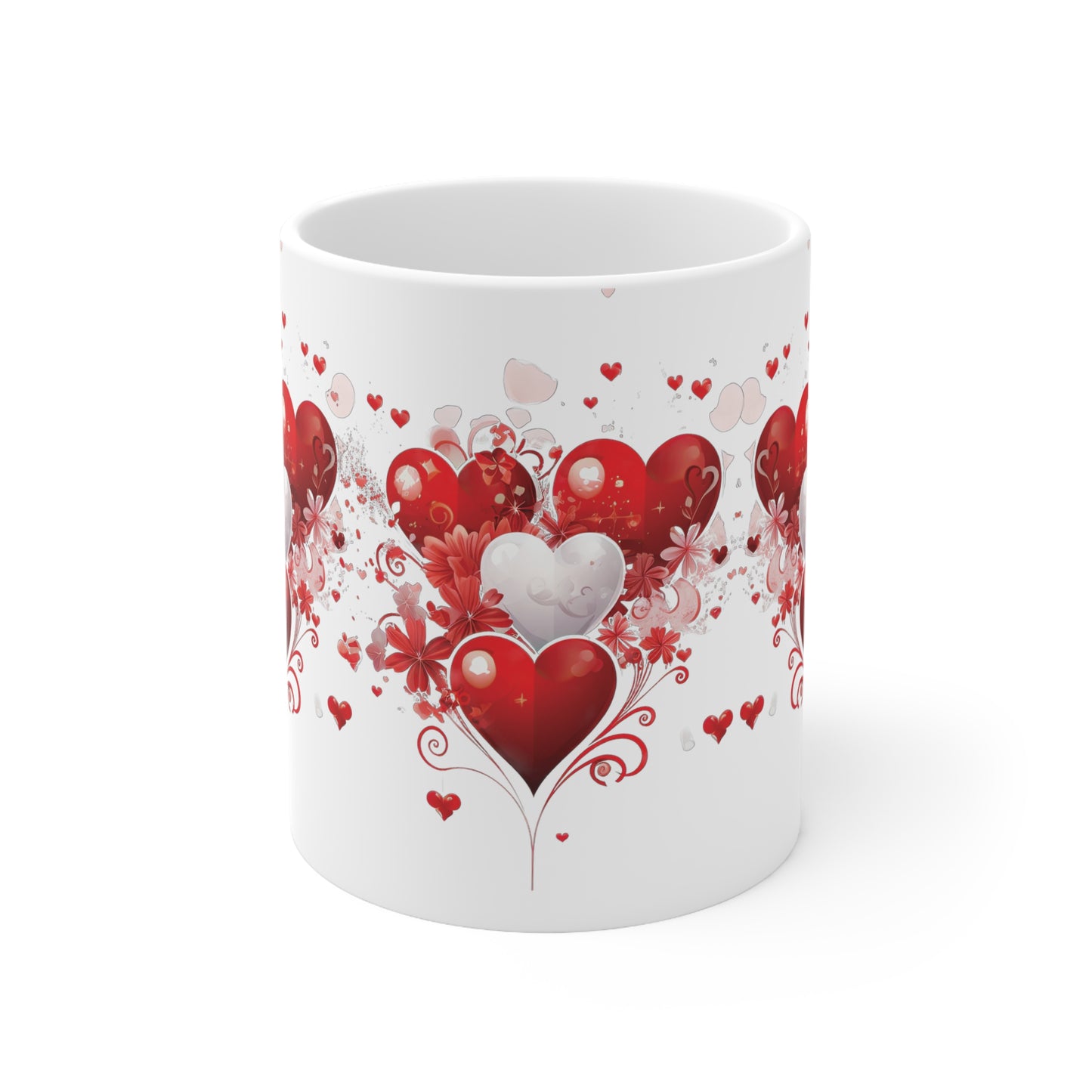 Valentine's Heart Tears Drops: Ceramic Mug 11oz