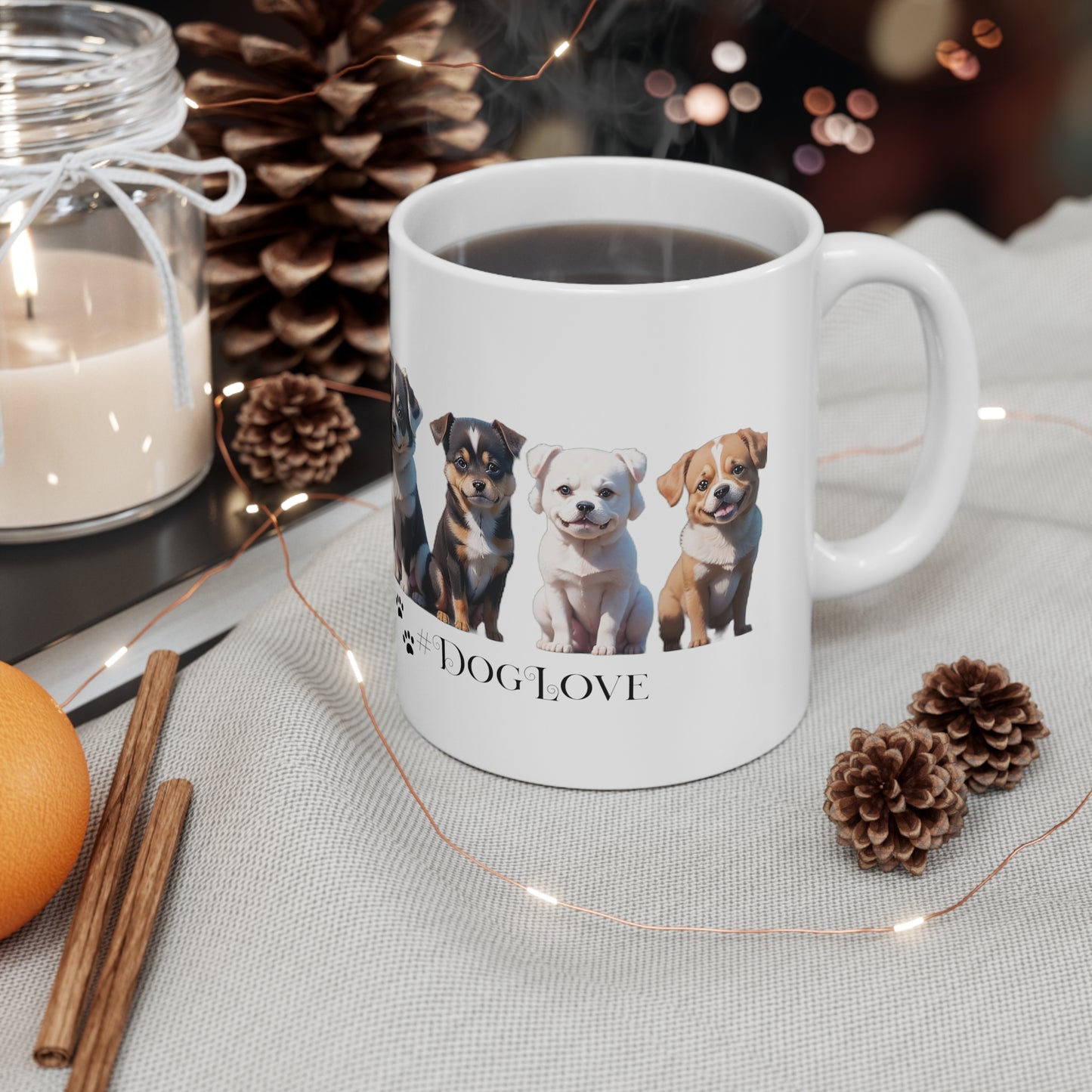 Ceramic Mug 11oz: #DogLove