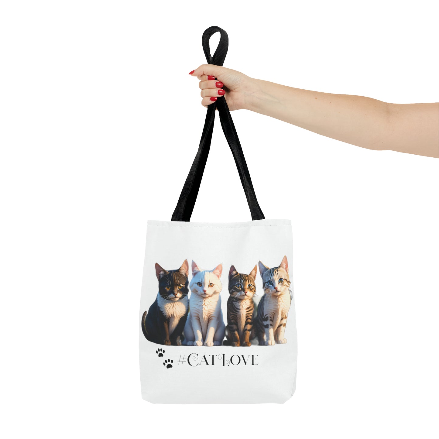 Tote Bag (AOP): #CatLove