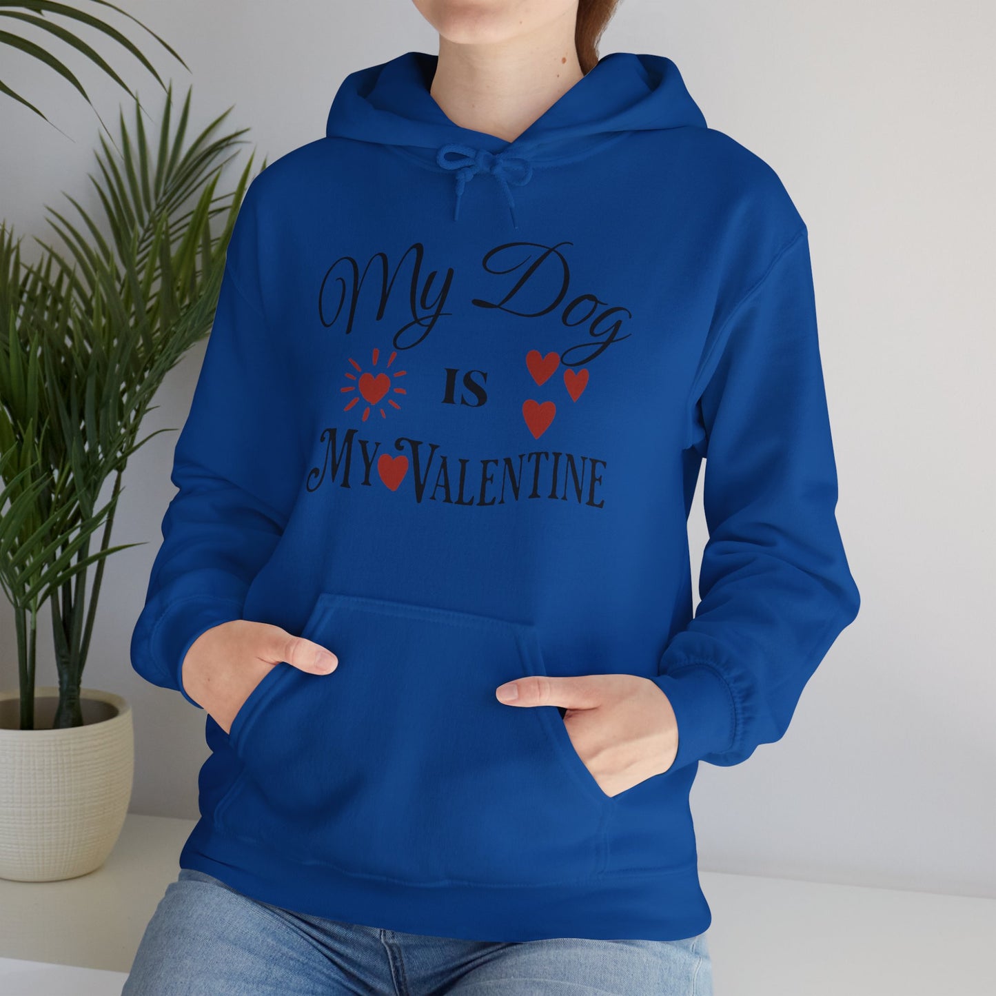 My Dog Is My Valentine - Unisex Heavy Blend™ Hooded Sweatshirt