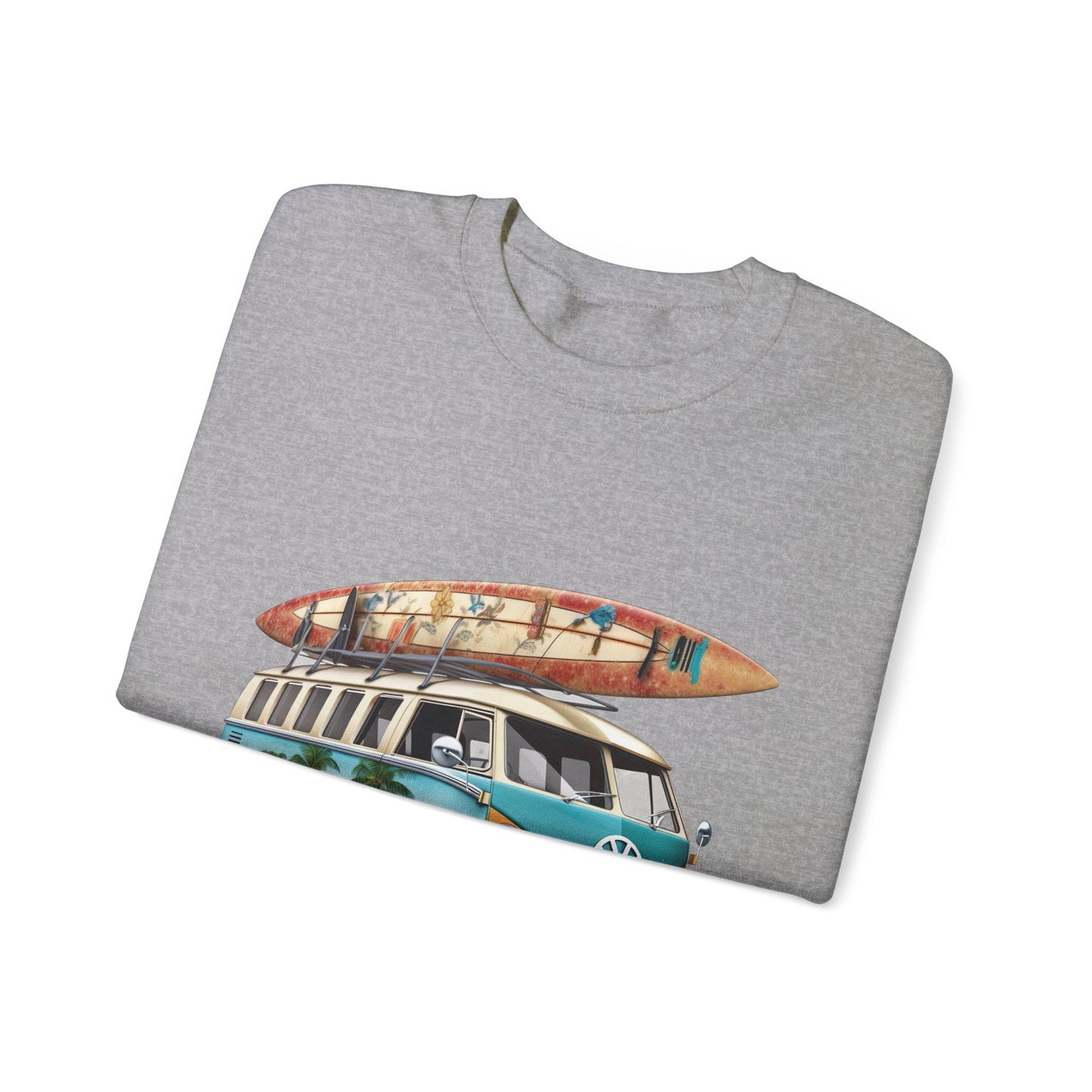 Retro Surf Van - Unisex Heavy Blend™ Crewneck Sweatshirt