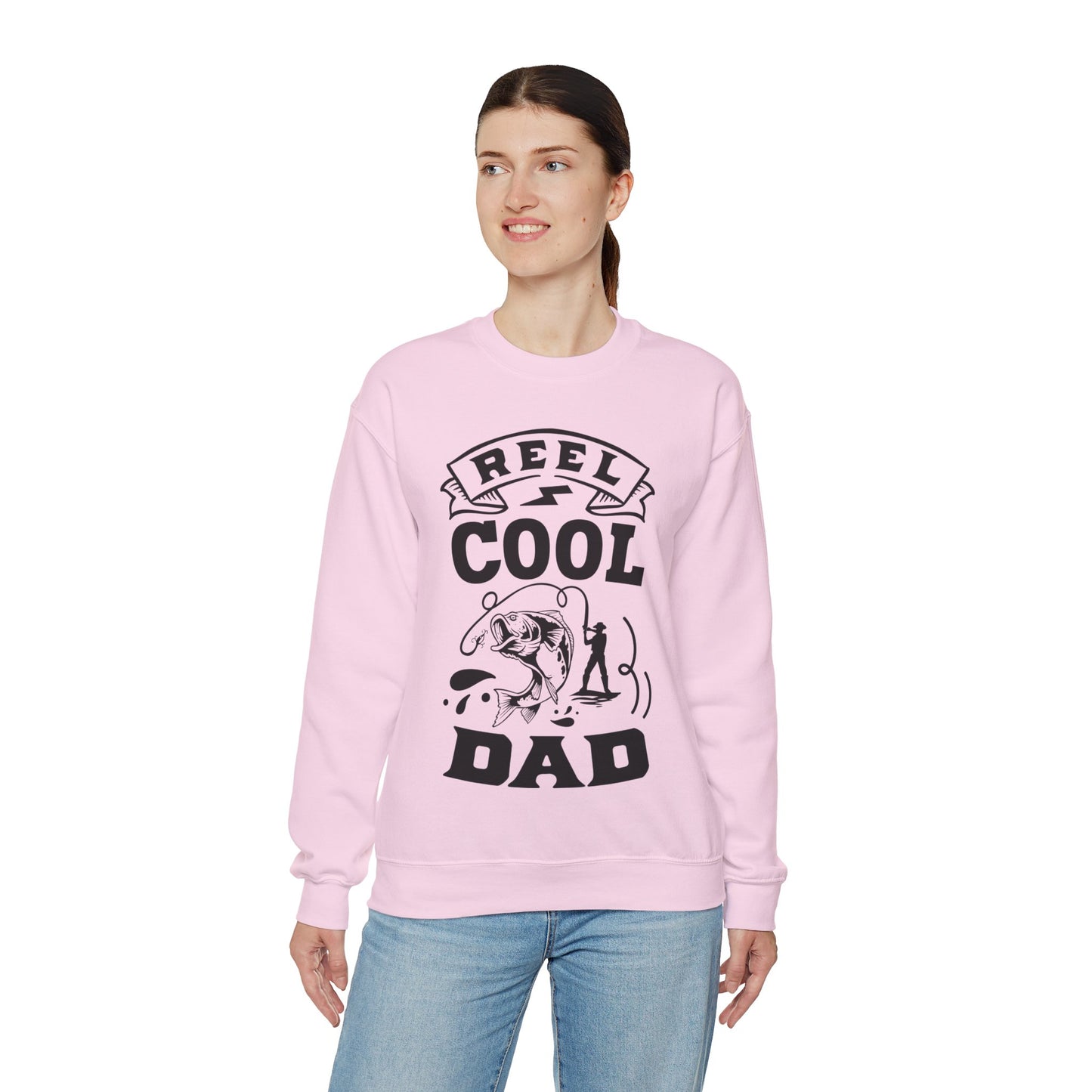 Reel cool dad - Unisex Heavy Blend™ Crewneck Sweatshirt