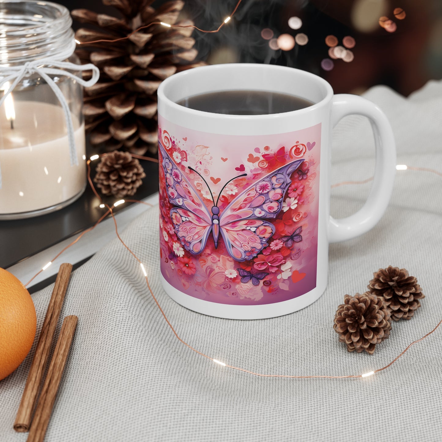 Valentine's Butterfly: Ceramic Mug 11oz