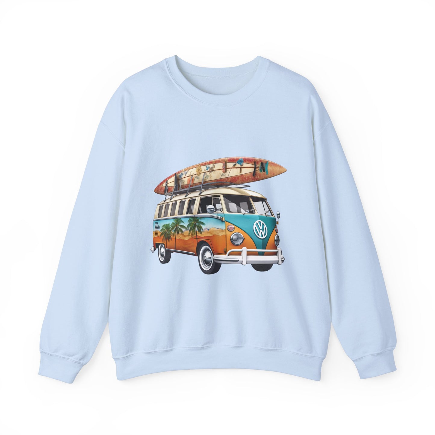 Retro Surf Van - Unisex Heavy Blend™ Crewneck Sweatshirt