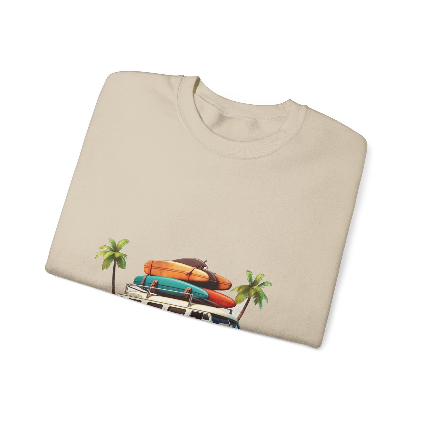 Retro Surf Van - Unisex Heavy Blend™ Crewneck Sweatshirt